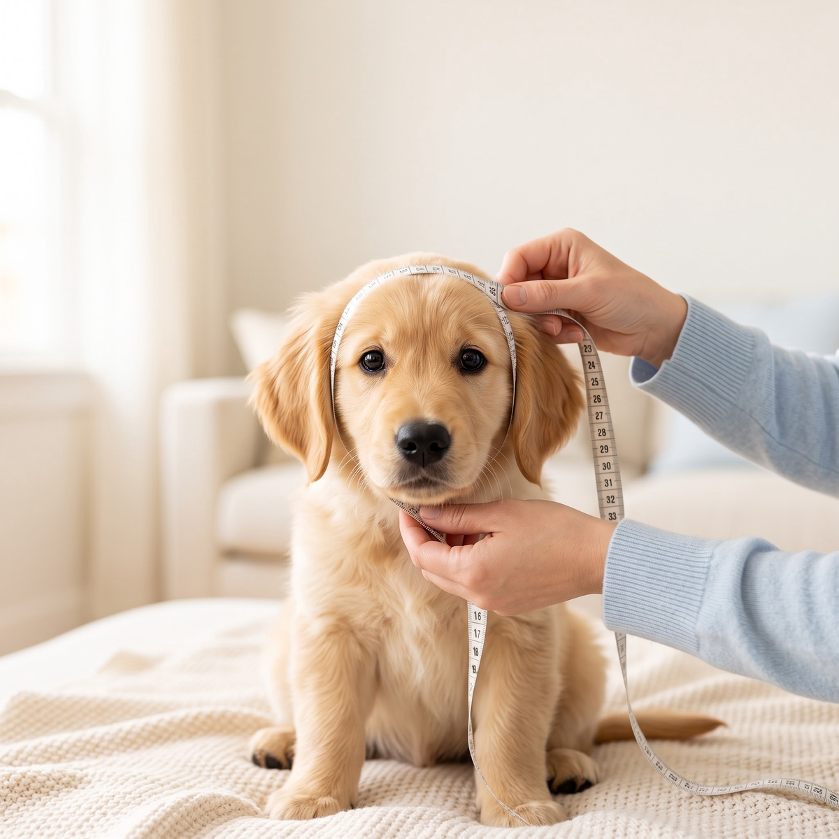 How to measure your dog's head with a tape measure